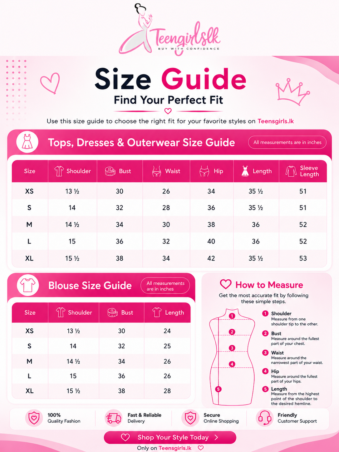 Size Guide Chart